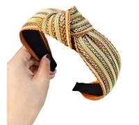 Bandeau en paille tressée avec nœud - Outil de coiffure - Plusieurs couleurs