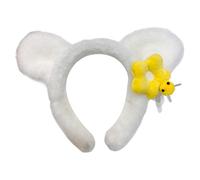 Bandeau en peluche | 15,5 cm | Serre-tête vintage en peluche | Mode antidérapant avec oreilles d'ours mignonnes | Accessoires pour le lavage du visage | Style quotidien pour yoga, pilates