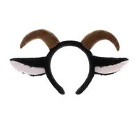 Bandeau en peluche de cornes de chèvre, couvre-chef cosplay d'animal mignon pour la fête d'anniversaire mascarade et le carnaval
