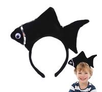 Bandeau en peluche de poisson - accessoire de maquillage doux, motif animal de dessin animé, bandeau antidérapant, couvre-chef confortable | 1 pièce 20Cm petit poisson filles femmes fête visage l