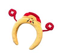 Bandeau en peluche Dieu de la richesse pour les festivals et le Nouvel An chinois, fête de vacances, bande dessinée pour laver le visage