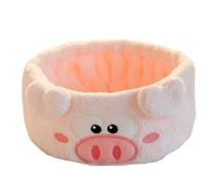 Bandeau en peluche pour femme - Joli cochon en peluche - Pour laver le visage - Turban