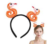 Bandeau En Peluche Serpent,bandeau En Peluche Serpent - Bandeau En Peluche Animal De Dessin Animé Créatif | Accessoires Pour Cheveux De L’année Du Serpent, Décoration Du Nouvel An Pour Femmes