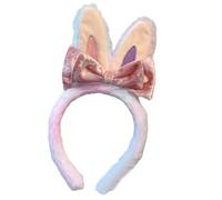 Bandeau en polaire avec oreilles de lapin, doux, extensible, non irritant, pour tout-petit, anniversaire, événement et jeu - Bandeau en coton doux pour filles