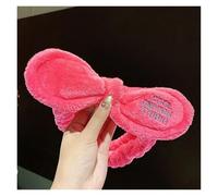 Bandeau en Polaire Corail Doux et Chaud avec nœud et Oreilles de cerf for Femme et Fille, Accessoire for se Laver Le Visage, se maquiller, se Baigner, se Couvrir la tête, Accessoires for Cheveux(Rose