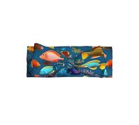 Bandeau en polyester doux et extensible avec nœud en forme de poisson de récif sous-marin, parfait pour les nouveau-nés de 0 à 6 mois, cadeau de bébé, accessoire photo