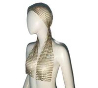 Bandeau en résille de cristal avec pierre scintillante Idéal pour les fêtes et les photos Accessoire de cheveux élastique
