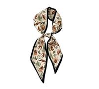 Bandeau en soie for femmes, Foulard slim, bandes de cheveux, sac, ruban for poignet, chouchou for filles, bandeau pied-de-poule, Foulard(Color:Lo-60)