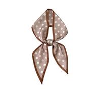 Bandeau en soie for femmes, Foulard slim, bandes de cheveux, sac, ruban for poignet, chouchou for filles, bandeau pied-de-poule, Foulard(Color:Lo-41)