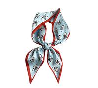 Bandeau en soie for femmes, Foulard slim, bandes de cheveux, sac, ruban for poignet, chouchou for filles, bandeau pied-de-poule, Foulard(Color:Lo-64)