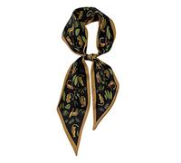 Bandeau en soie for femmes, Foulard slim, bandes de cheveux, sac, ruban for poignet, chouchou for filles, bandeau pied-de-poule, Foulard(Color:Lo-61)