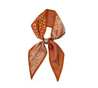 Bandeau en soie for femmes, Foulard slim, bandes de cheveux, sac, ruban for poignet, chouchou for filles, bandeau pied-de-poule, Foulard(Color:Lo-51)
