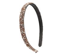 Bandeau en strass, paillettes, fin, en cristal, avec perles et paillettes, élégant, accessoire de beauté pour femmes et femmes, rose