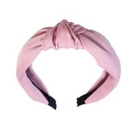 Bandeau en tissu avec de nœud imprimé rose élégant pour un usage quotidien, fêtes, bandeau à nœud rose