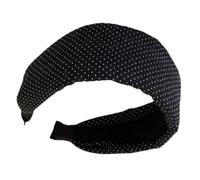 Bandeau en tissu enveloppé, noir | Couronne rembourrée à pois - Accessoire de coiffure léger - Accessoire de voyage