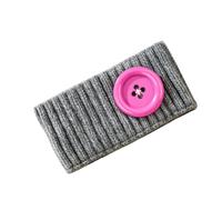 Bandeau en tricot côtelé avec couverture du front, Gray | Construction extensible modérée, positions d ' enveloppement de tête et de cache-oreilles, couverture du front