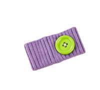 Bandeau en tricot côtelé avec couverture du front, Purple | Construction extensible modérée, positions d ' enveloppement de tête et de cache-oreilles, couverture du front