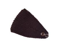 Bandeau en Tricot Extensible avec Fermeture à Deux, Coffee | Large couverture, construction en tricot extensible, contrôle des cheveux sur le devant pour le lavage du visage