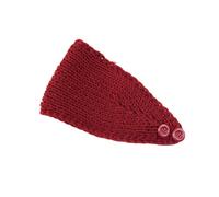 Bandeau en Tricot Extensible avec Fermeture à Deux, Date Red | Large couverture, construction en tricot extensible, contrôle des cheveux sur le devant pour le lavage du visage