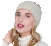 Bandeau en tricot pour femme - Bandeau d'hiver en tricot et crochet - Cache-oreilles confortable - Chaud et épais - Pour temps froid, ski, course, activités de plein air