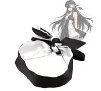 Bandeau en velours noir et blanc à lacets, minimaliste et sophistiqué, à la texture délicieusement douce.