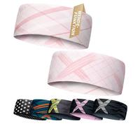 Bandeau Enfant Fin réversible, Bandeau de Sport Ultra léger pour Fille et garçon, élastique, Respirant, idéal sous Le Casque, 4-14 Ans (Rose)