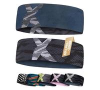 Bandeau Enfant Fin réversible, Bandeau de Sport Ultra léger pour Fille et garçon, élastique, Respirant, idéal sous Le Casque, 4-14 Ans (Gris)