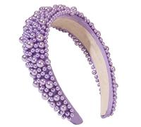 Bandeau éponge à la mode accessoire beau bandeau élégant large bandeau de cheveux avec perles pour fêtes et fonctions accessoire de cheveux élégant