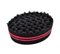 Bandeau Éponge ovale brosse de cheveux de cheveux double face coiffeur en forme de cheveux en forme de cheveux bouclés magique twist brosse de cheveux éponge de coiffure Bandeau Cheveux Femme(Red)