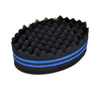Bandeau Éponge ovale brosse de cheveux de cheveux double face coiffeur en forme de cheveux en forme de cheveux bouclés magique twist brosse de cheveux éponge de coiffure Bandeau Cheveux Femme(Blue)