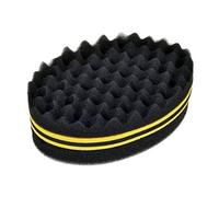 Bandeau Éponge ovale brosse de cheveux de cheveux double face coiffeur en forme de cheveux en forme de cheveux bouclés magique twist brosse de cheveux éponge de coiffure Bandeau Cheveux Femme(Yellow)