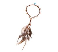 Bandeau ethnique indien à plumes pour femme avec franges et plumes pour costume de vacances