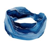 Bandeau extensible bleu et blanc aquarelle La Reine des Neiges River pour femme, bandeau de cheveux antidérapant, turban de sport tendance pour yoga, entraînement, usage quotidien