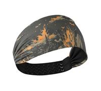 Bandeau extensible pour femme avec chauve-souris et feu de camp Buffalo - Pour Halloween, gym, basket-ball, course à pied, usage quotidien