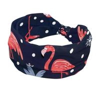 Bandeau extensible pour femme - Motif flamant rose - Large et doux - Pour yoga, entraînement, sport, course à pied, voyage