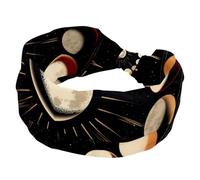 Bandeau extensible pour femme, motif lune mystique dans l'espace, astrologie pour femme, bandeau de cheveux antidérapant, turban de sport tendance pour yoga, entraînement, usage quotidien