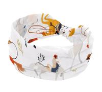 Bandeau extensible pour femme, style cow-boys sauvages, chevaux, rodéo, noir, turban de sport, bandeau doux noué pour yoga, entraînement quotidien