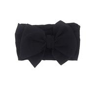 Bandeau extensible pour filles et tout-petits avec nœud papillon - 1 bandeau pour bébé garçon, Noir , Taille unique