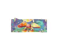 Bandeau fantaisie avec nœuds pour bébé - Imprimé champignon - Doux pour la peau - Bandeau délicat pour nouveau-nés, nourrissons et tout-petits