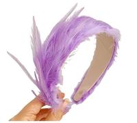 Bandeau fascinateur en plumes colorées pour fête de thé, cerceau pour cheveux, coiffure de fête Cosplay