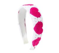 Bandeau Femme Ajouré Crochet Fleur Amour Tempérament Bandeau Coiffe Coiffe Plat Rose