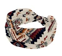 Bandeau Femme Motif Ethnique Rétro Abstrait Bandeau Élastique Antidérapant Bandeau Large Hairband Twist Noué Sport Entraînement Head Wrap Accessoires Cheveux