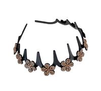 Bandeau Femme Vague,Serre-Tête Femme Ondulé Strass Brillant - Accessoire Capillaire Scintillant Antidérapant Maintien des Mèches Rebelles pour les Jours