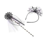 Bandeau Festif Halloween Célébration Halloween Noir en Tissu, 1 Set