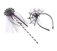 Bandeau Festif Halloween Noir en Tissu, Ambiance Halloween, 1 Set