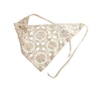 Bandeau Foulard pour Cheveux,Bandana Boho Plage pour Femmes - Bandana Élastique Coton Antidérapant à Fleurs Crochet Marguerites pour Tresses Plage Cowgirl Festival Tenues Yoga