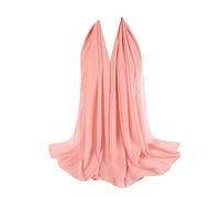 Bandeau Foulards Femmes Wrap Mousseline Musulmane Uni Écharpe Bulle Hijab Hijabs Foulards Ensemble Foulards, Rose, taille unique