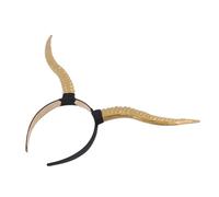 Bandeau Gothique en Corne D’Antilope, Coiffe d’Halloween Or en Plastique