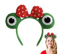 Bandeau grenouille | Candata pour animaux et cornes en peluche de bande dessinée | Église de grenouille verte | Bande de cheveux adaptée pour les soins de la peau, cosplay, fête, spa, tenue