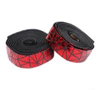 Bandeau Guidon Sport 210x2.8cm Texture Grip Sécurisé | pour surface texturée, grip sécurisé, absorption vibrations, matériau élastique, idéal longue distance(Red)